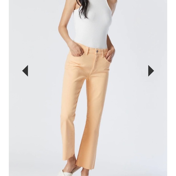 Mavi Anika Carmel Cream La Vintage High waisted crop flare jeans - Picture 3 of 16